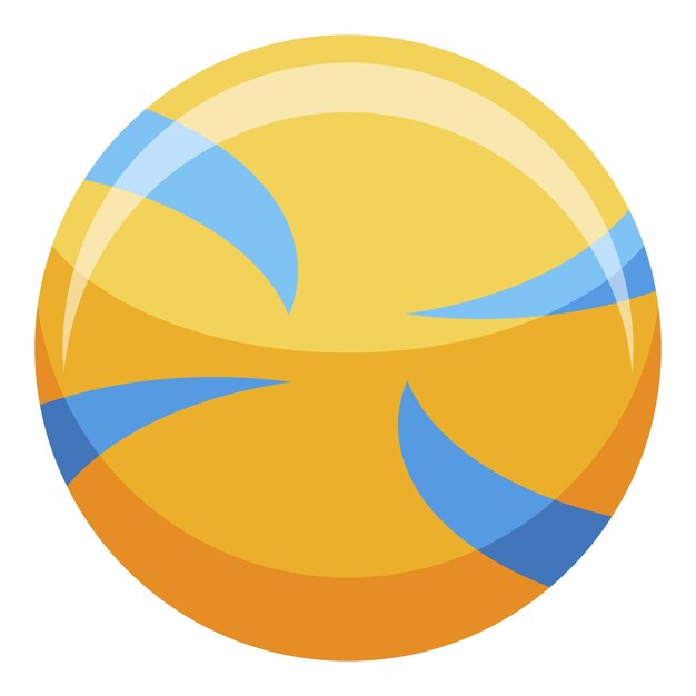 Icono de pelota de voleibol Isométrico de icono de vector de pelota de voleibol para diseño web aislado sobre fondo blanco