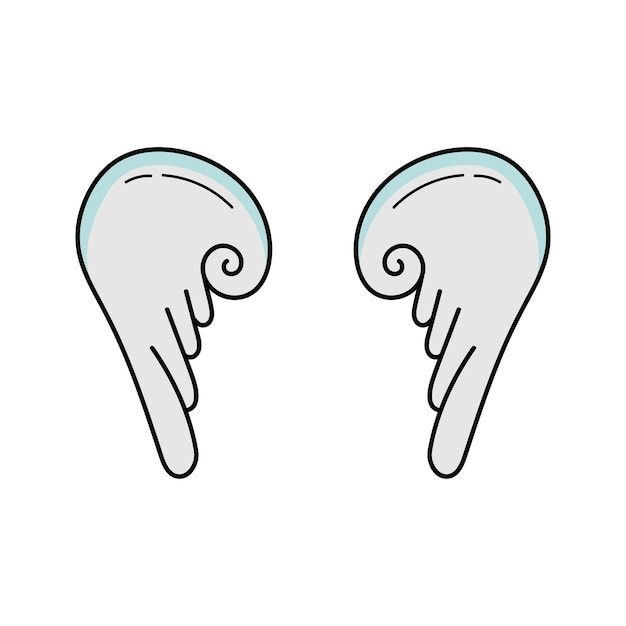 Icono de pelucas de dibujos animados aislado sobre fondo blanco Vector EPS 10