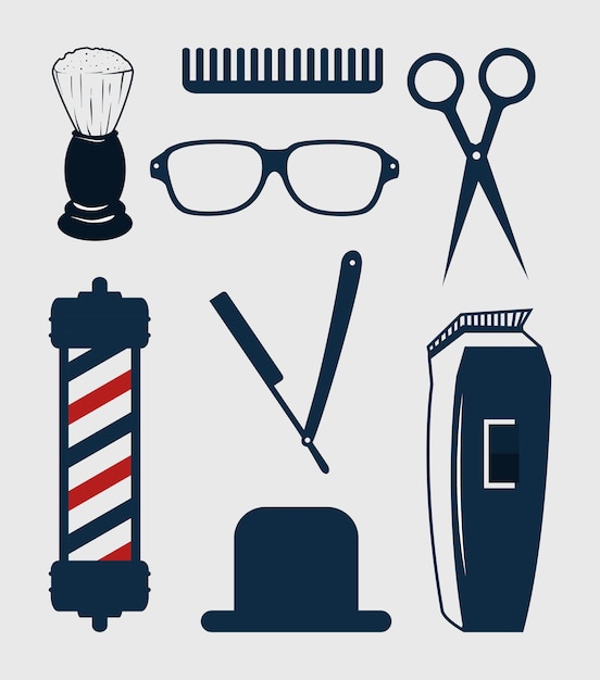 Vector icono de peluquería profesional