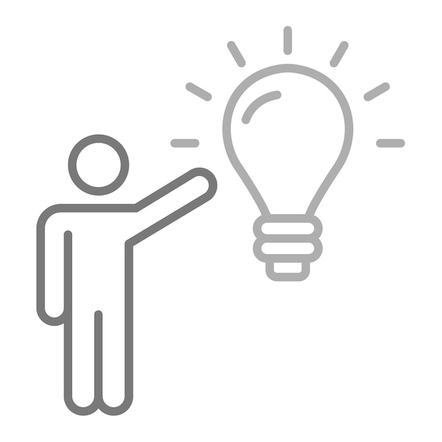 El icono del pensamiento creativo