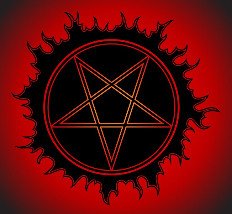 Vector icono de pentagrama negro