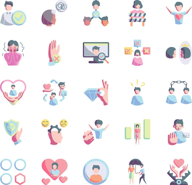El icono de People Pleaser 25 está configurado en estilo de color plano
