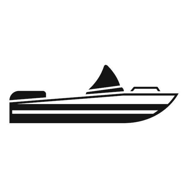 Icono de un pequeño barco de pesca que muestra una embarcación para la pesca