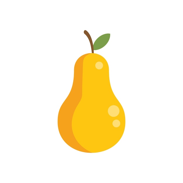Icono de pera ecológica vector plano Agricultura orgánica Pueblo agrícola