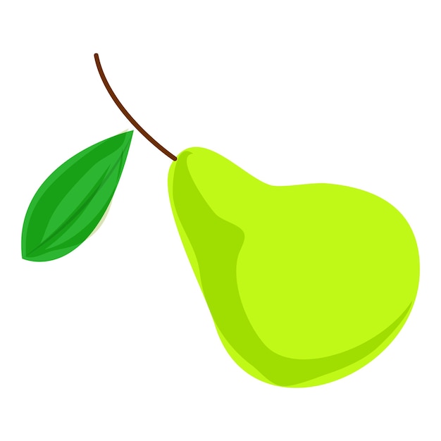 Icono de pera verde Icono vectorial de pera verde para el diseño web aislado sobre fondo blanco