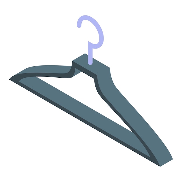 Icono de percha de ropa Isométrica de icono de vector de percha de ropa para diseño web aislado sobre fondo blanco