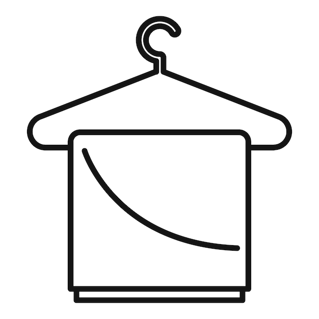 Icono de percha de ropa secadora Contorno Icono de vector de percha de ropa secadora para diseño web aislado sobre fondo blanco