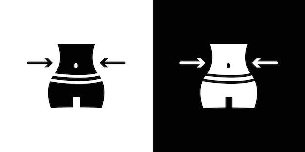 Icono de pérdida de peso delgado Vector plano aislado en el contorno