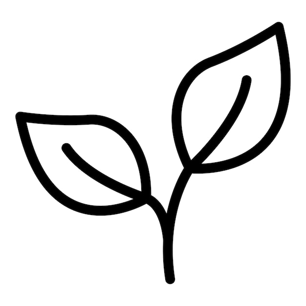 Icono de perejil saludable Contorno de icono de vector de perejil saludable para diseño web aislado sobre fondo blanco