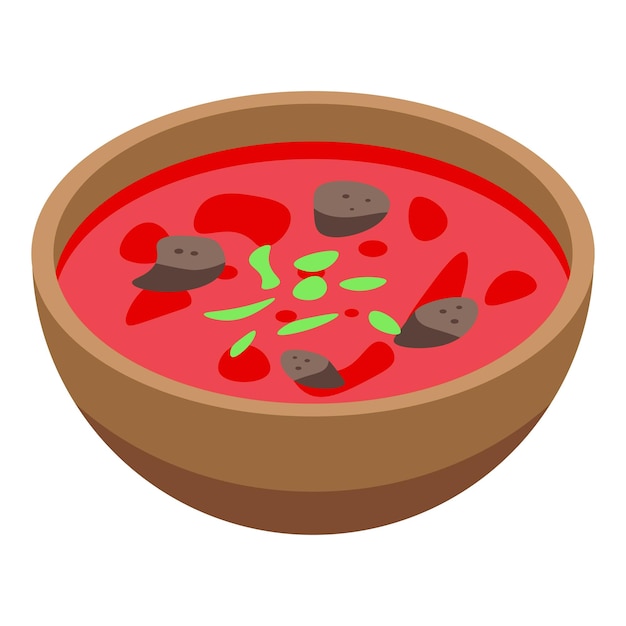 Icono de perejil de sopa vector isométrico Planta de hoja Sabor natural