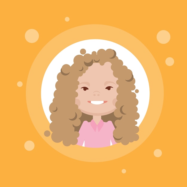 Vector Ícono de perfil avatar femenino