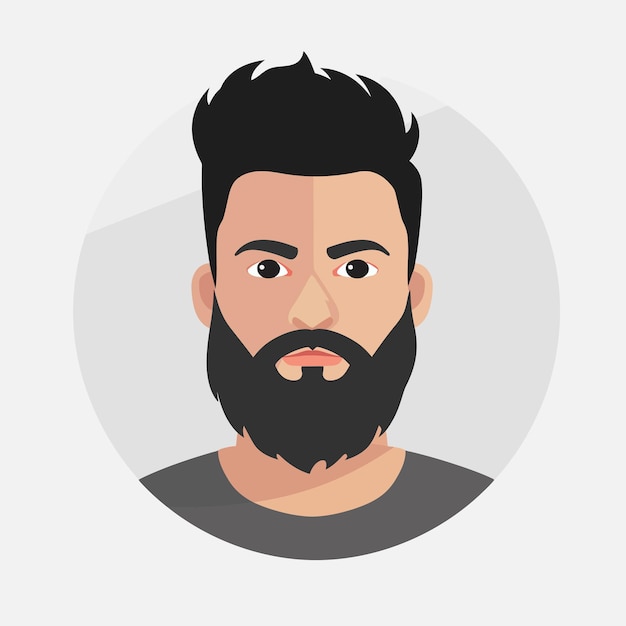 Icono de perfil de diseño plano