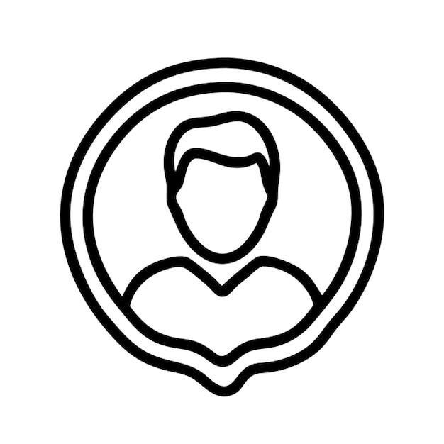 icono del perfil, el logotipo, el contorno del icono