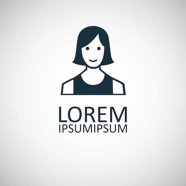 El icono del perfil de la mujer