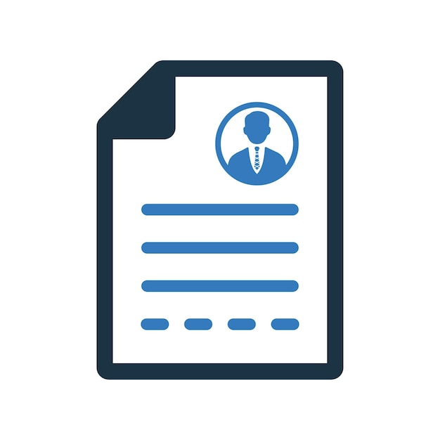 Icono de perfil personal del currículum editable gráficos vectoriales