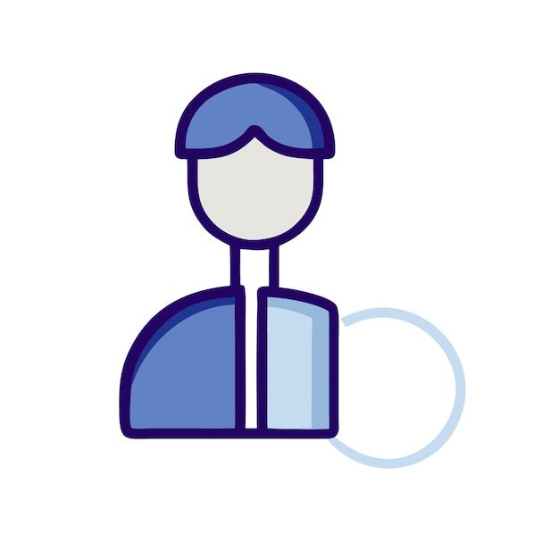 Ícono de perfil plano Ilustración de capa vectorial PNG transparente