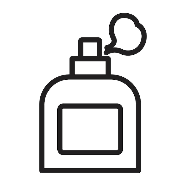 El icono del perfume tiene un contorno delgado simple.