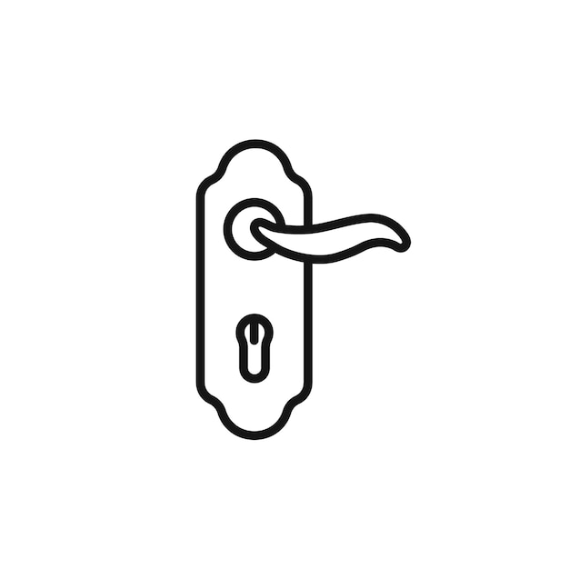 Icono de perilla de la puerta 2 colección de conjuntos vectoriales para la web