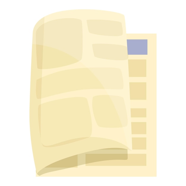 Icono de periódico delantero Icono vectorial de periódico delante para diseño web aislado en fondo blanco