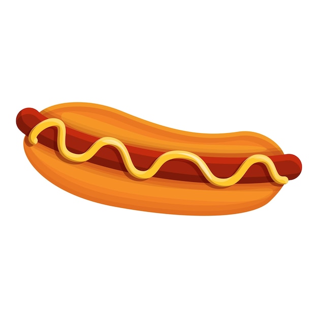 Icono de perrito caliente Icono vectorial de perro caliente para diseño web aislado en fondo blanco