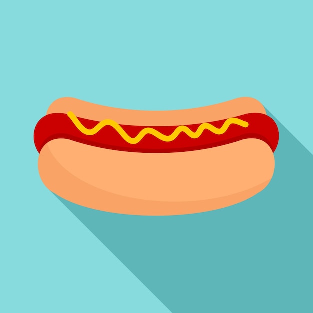 Ícono de perrito caliente Ilustración plana del ícono vectorial de perrillo caliente para diseño web