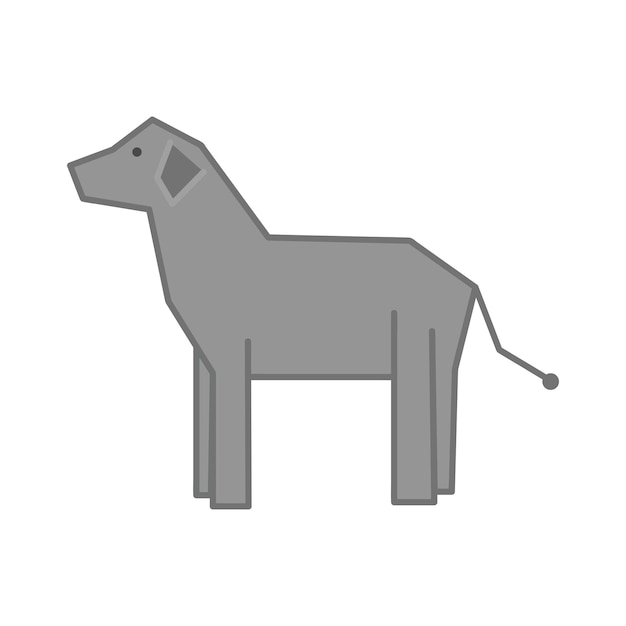 Icono de perro aislado en un fondo blanco - Vector