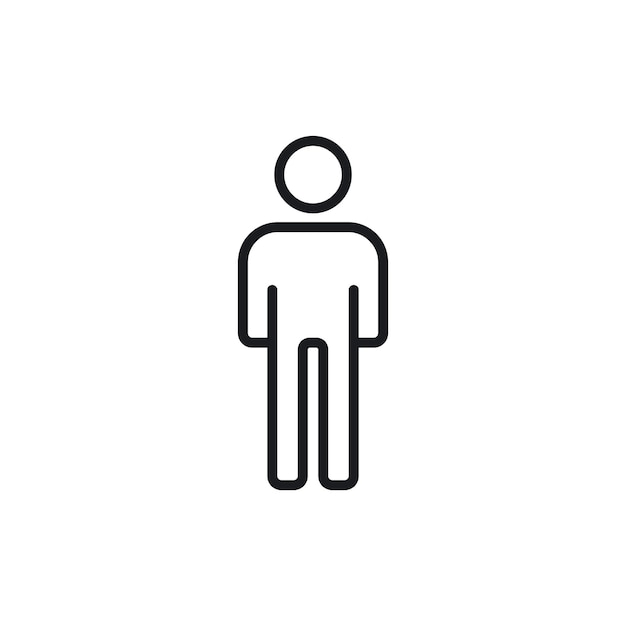 Icono de persona aislado en fondo blanco