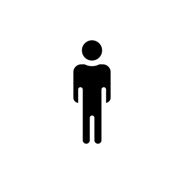 Icono de persona aislado en fondo blanco