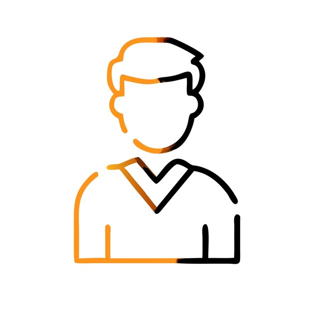 Ícono de persona plana Ilustración de capa vectorial PNG transparente