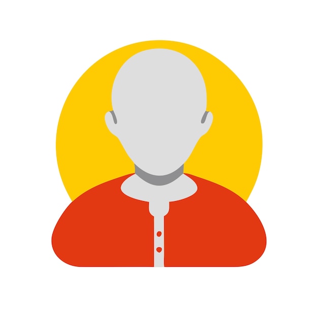 Ícono de persona plana Ilustración de capa vectorial PNG transparente