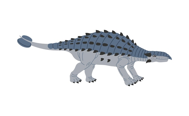 Vector icono del personaje del dinosaurio ankylosaurus