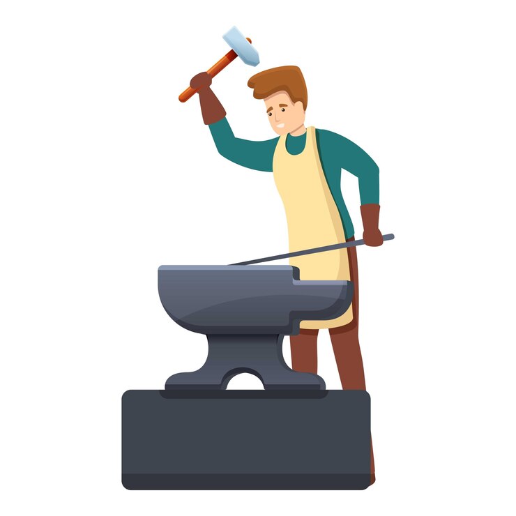 Vector icono de personaje de herrero icono vectorial de personaje de ferrero para diseño web aislado en fondo blanco