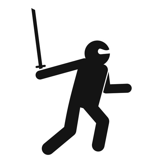 Icono de personaje ninja Ilustración simple del icono de vector de personaje ninja para diseño web aislado sobre fondo blanco