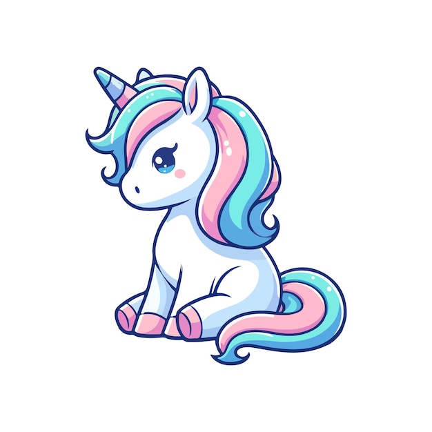 icono de personaje simpático unicornio