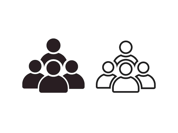 Icono de personas Colección de símbolo vectorial en fondo blanco Ilustración vectorial.