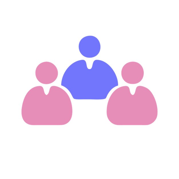 icono de personas con formas de color gradiente