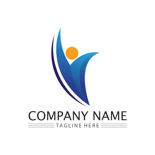 Icono de personas grupo de trabajo Vector logo ilustración diseño