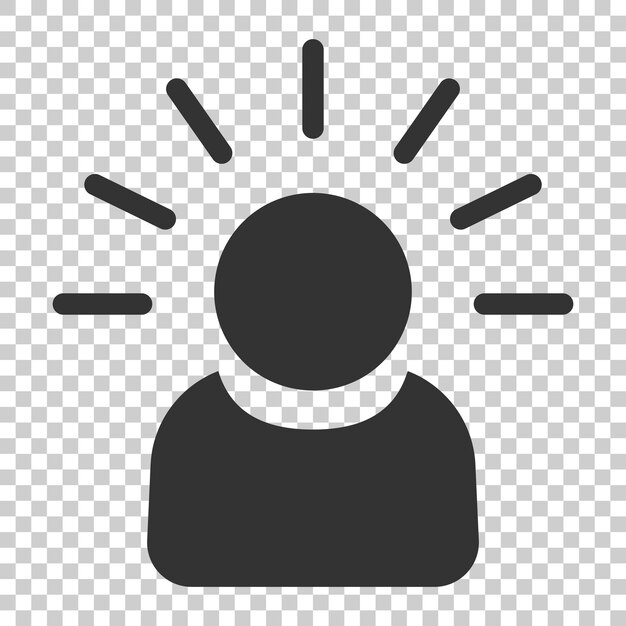 Icono de personas mentales en estilo plano Ilustración del vector de frustración humana en un fondo aislado Concepto de negocio de pensamiento mental