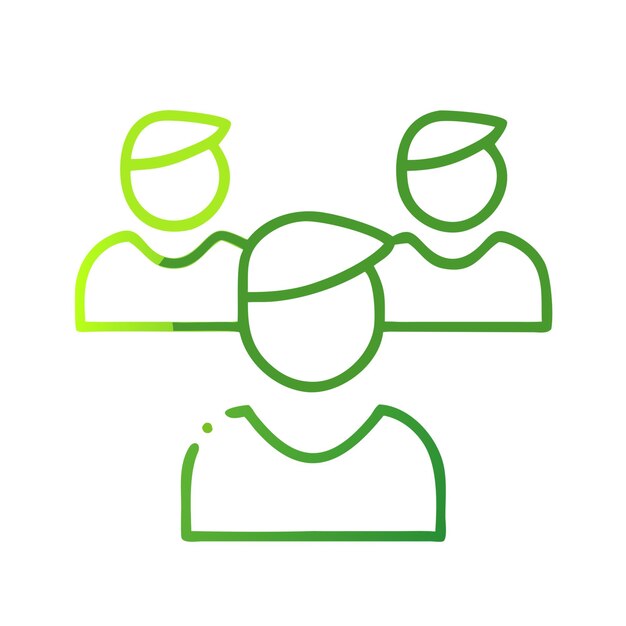 Icono de personas planas Ilustración de capa vectorial PNG transparente