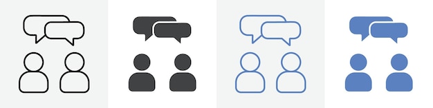 icono de personas que hablan símbolo de grupo o vector de signos