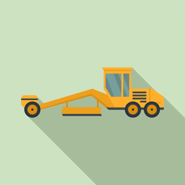 Icono pesado de la máquina niveladora Ilustración plana del icono de vector pesado de la máquina niveladora para diseño web