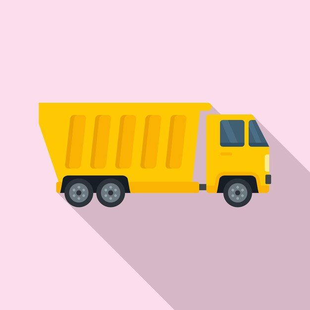 Icono pesado de volquete Ilustración plana del icono de vector pesado de volquete para diseño web