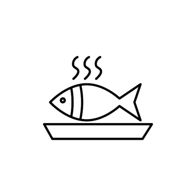 El icono del pescado cocido
