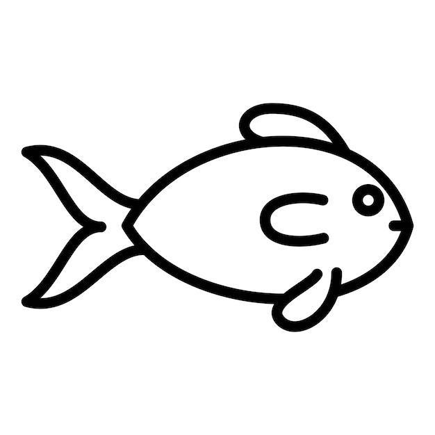 icono de pescado sobre fondo transparente