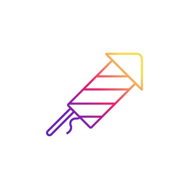 Icono de petardo en fondo blanco para diseño gráfico y web