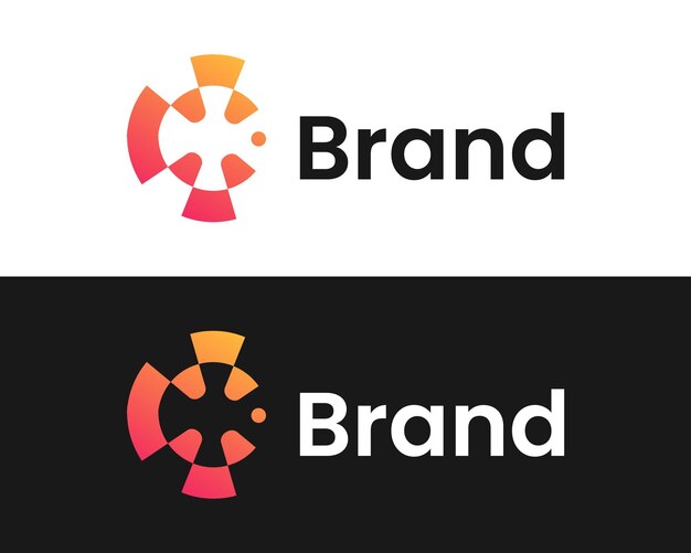 Vector el icono de pez abstracto es la marca del logotipo de las empresas modernas