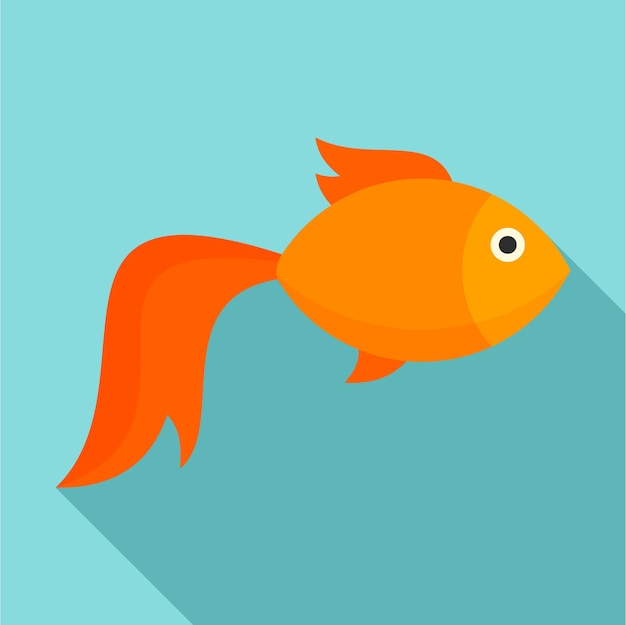 Icono de pez dorado Ilustración plana del icono de vector de pez dorado para diseño web