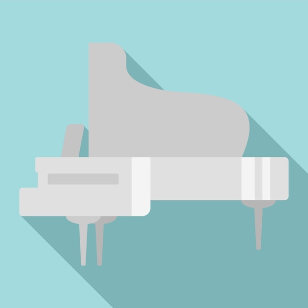 Icono de piano de cola de concierto Ilustración plana del icono de vector de piano de cola de concierto para diseño web