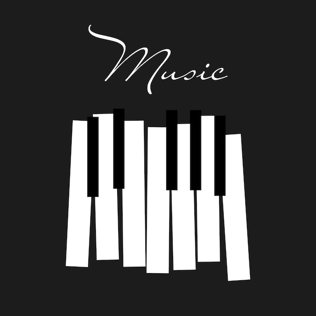 Vector icono de piano estilo plano ilustración vectorial