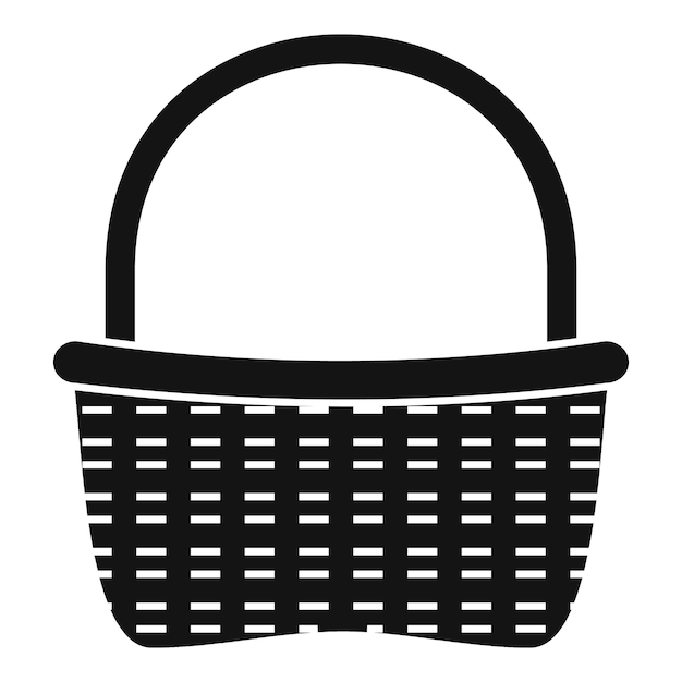 Icono de picnic de mimbre Ilustración simple del icono de vector de picnic de mimbre para diseño web aislado sobre fondo blanco